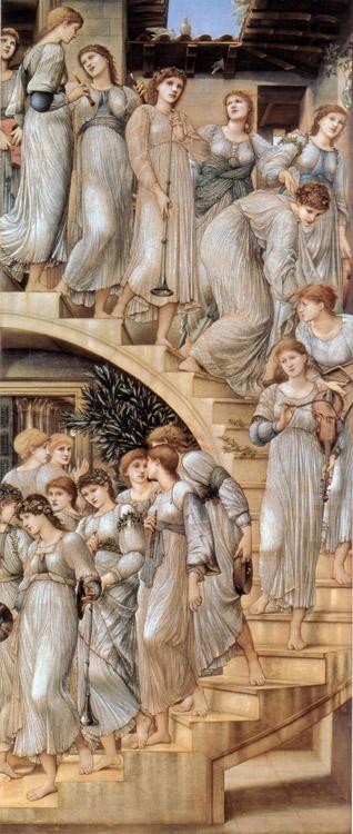 Sir Edward Coley Burne-Jones The Gold Stairs (mk19) china oil painting image